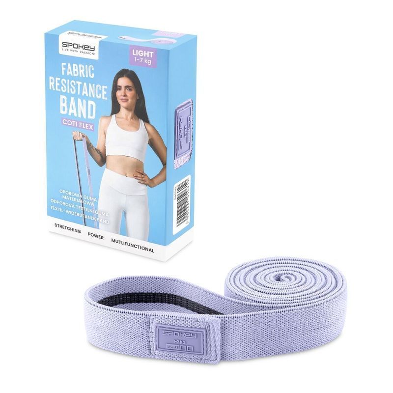 "Spokey" treniruočių guma 945961, pasipriešinimas 1-7 kg, violetinė spalva