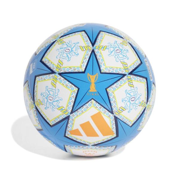 Adidas UWCL lygos futbolo kamuolys, 5 dydžio, baltos ir mėlynos spalvos Adidas UWCL lygos futbolo kamuolys, 5 dydžio, baltos ir mėlynos spalvos