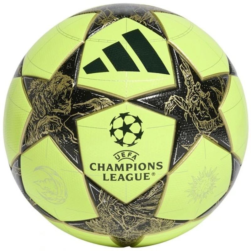 "Adidas UCL" klubinis futbolo kamuolys, geltonos ir juodos spalvų