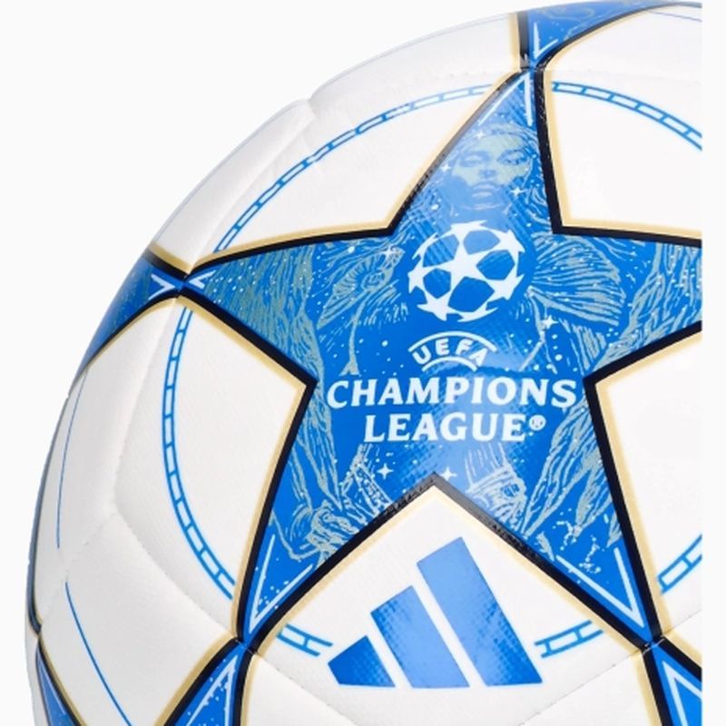 Adidas UCL Training futbolo kamuolys, 4 dydžio, baltos-mėlynos-auksinės spalvos