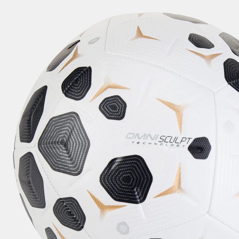"Nike Academy" futbolo kamuolys, 5 dydžio, baltos-juodos-auksinės spalvos