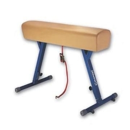 Gimnastikos žirgas be pavadėlio, natūrali oda